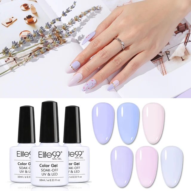 Elite99 10ml Lavendel Farbe UV Gel Nagellack Nail art Lack Hybrid Soak Off Gel Lack Glück Nagel Farbe gel Polnisch Gellak