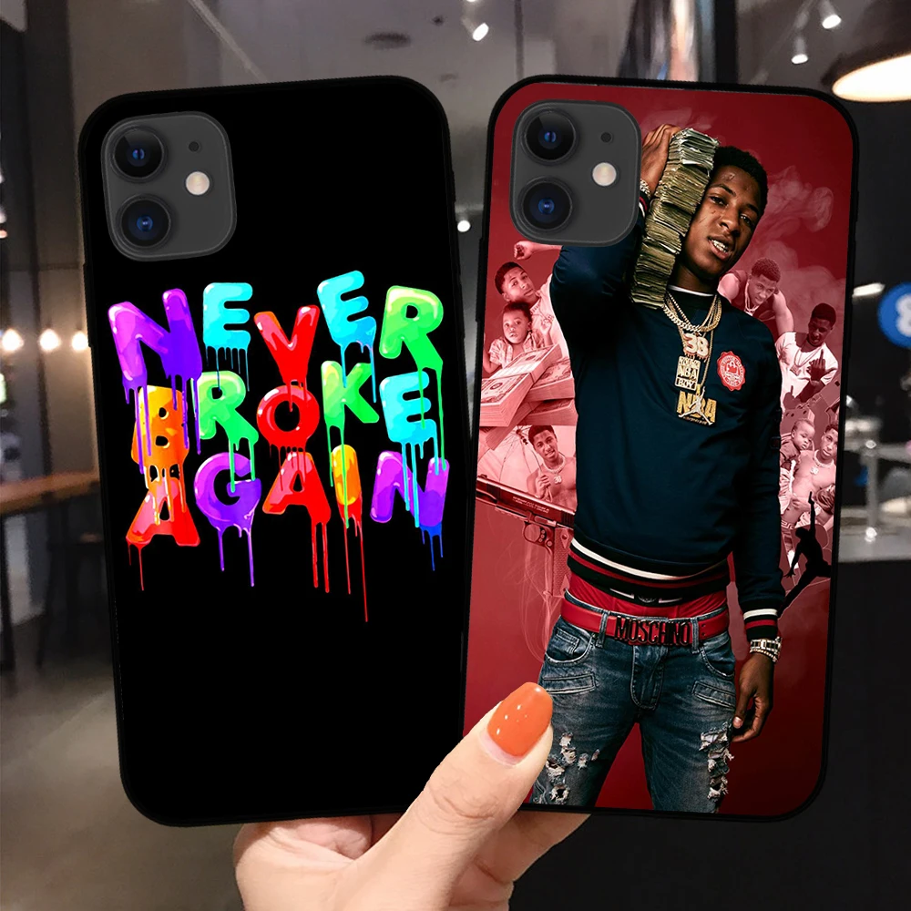 

Never Broke Again YoungBoy Pop rapper Case For iPhone 11 Pro XS Max XR X 6 6S 7 8 Plus 5S SE Black Soft TPU Silicone Phone Cases
