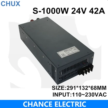 

switching power supply 24V 42A 1000W 110~220VAC single output input for cnc cctv led light(S-1000W-24V)