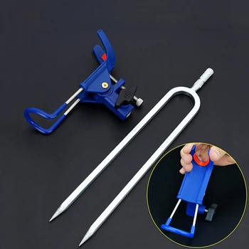 

Adjustable Tackle Accessory Universal Fishing Rod Bracket Outdoor Durable Stainless Steel Ground Plug Type Easy Install Non Slip