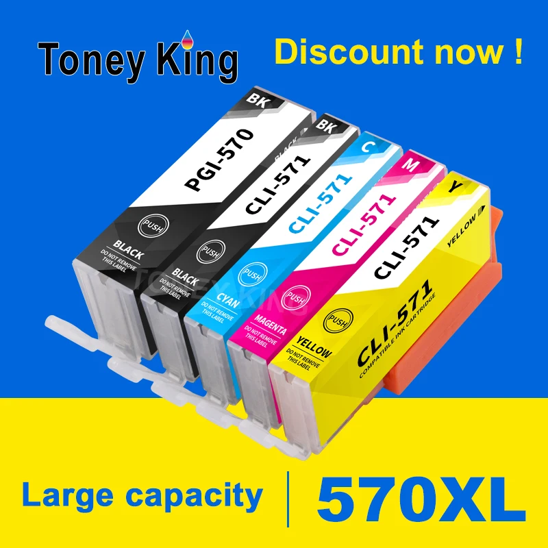 Toeny King PGI-570 чернильный картридж для Canon PGI 570 CLI 571 CLI-571 PIXMA MG6850 MG7750 MG5750 MG5751 MG5752 TS6050