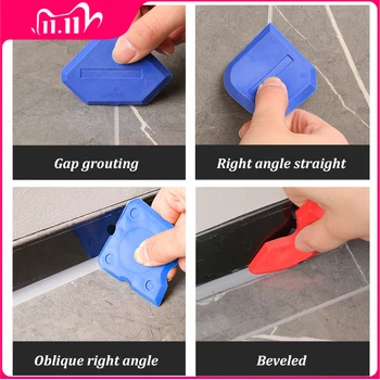 

4pcs/Set Glue scraper Glass Glue Shovel Silicone Gel Squeegees Sealant Angle Corner Spreader Spatula Rubber Cement Residual Glue