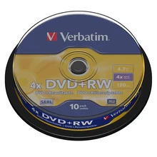 Verbatim DVD + RW 4,7 ГБ 10pk шпиндель 4x фирменный перезаписываемый диск Медиа Компактное хранение данных DVD 43488 Verbatim DVD + RW 4,7 ГБ 10pk шпиндель 4x фирменный перезаписываемый диск Медиа Компактное хранение данных DVD 43488