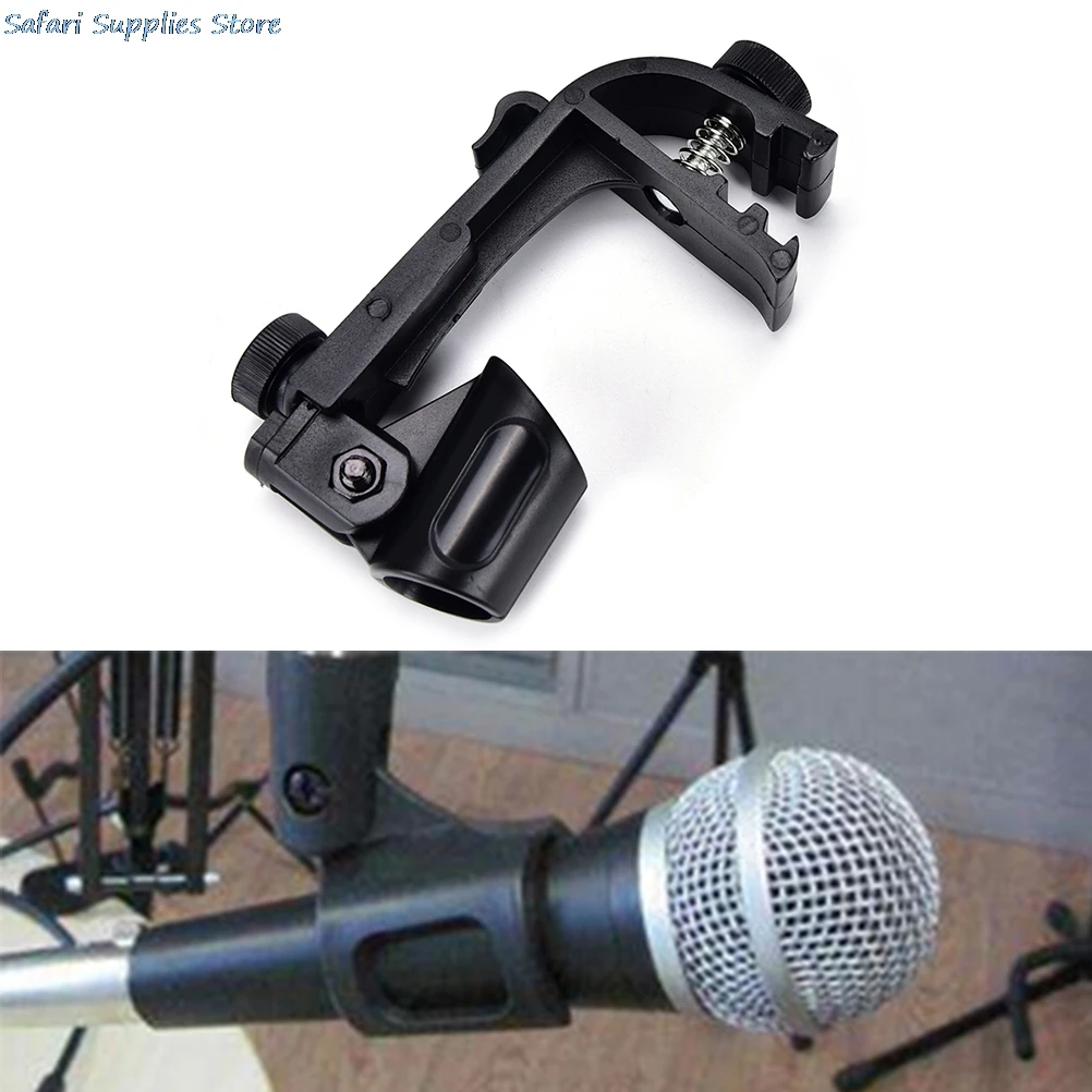 Adjustable Microphone Stage Drum Clips Mic Rim Snare Mount Clamp Holder Groove Gear Studio Stand