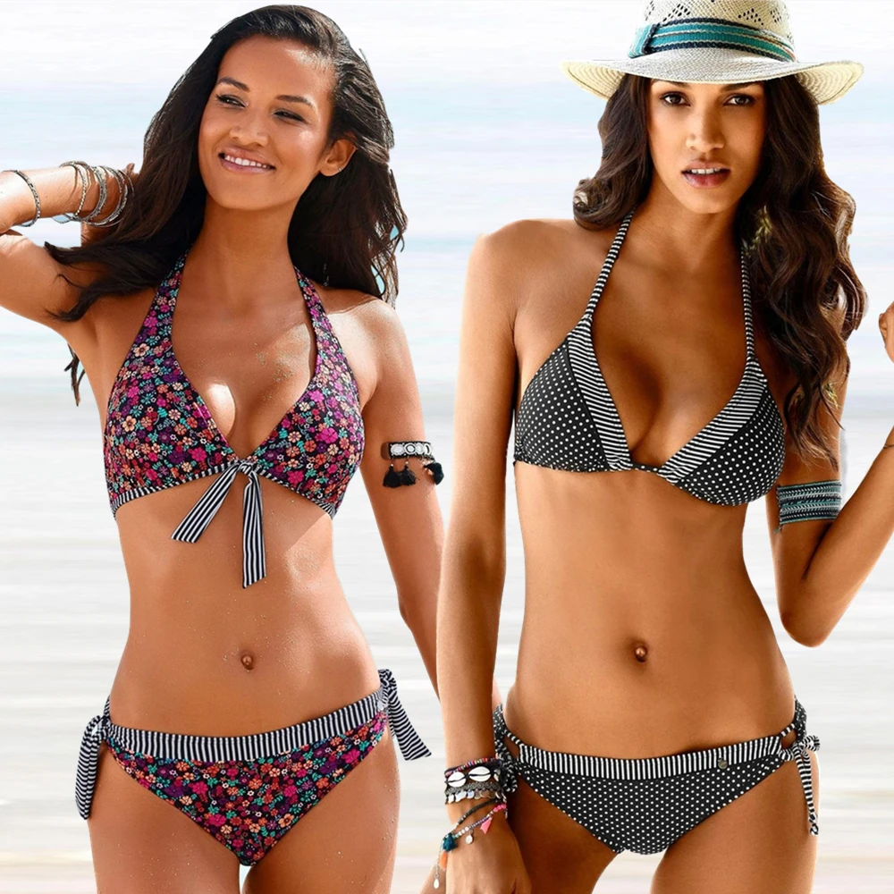Bikinis Women Brazilian Biquini Set Print Backless Swimsuit Triangle Bottom Bathing Suit Deep V Beach Wear Sexy Swimwear Women Bikinis Women Brazilian Biquini Set Print Backless Swimsuit Triangle Bottom Bathing Suit Deep V Beach Wear Sexy Swimwear Women