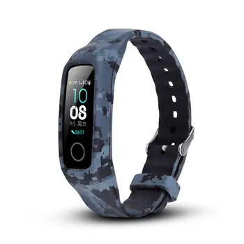 

2020 Newest Silicone Strap For Honor Band 4 /5 Sports Watchband Camouflage Color Sport Bracelet Combined Replacement Strap