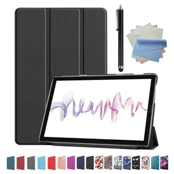 

Solid color business support case For HUAWEI Matepad M6 10.8 SCMR-W09 Tablet Cover Case +Cleaning cloth+Touch Pen