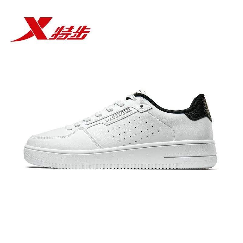 

Xtep Men White Skateboarding Shoes 2019 Autumn Retro Trend Casual Light Waterproof Shoes Men's Fashion Sports Shoes 881319319206