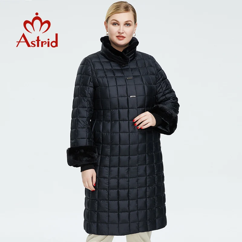 Astrid 2021 новое зимнее женское пальто Женская длинная теплая парка клетчатая куртка