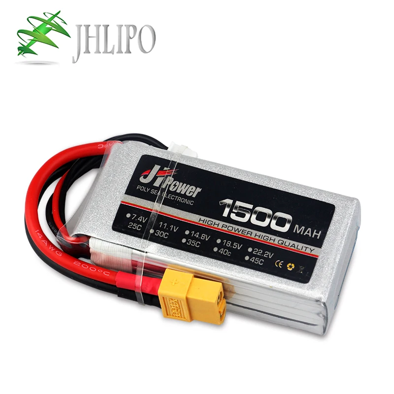 JH литий полимерный аккумулятор RC батарея 1500mAh 25C 45C 100C 3S 11 1 V 4S 14 8 5S 18 5 для вертолета