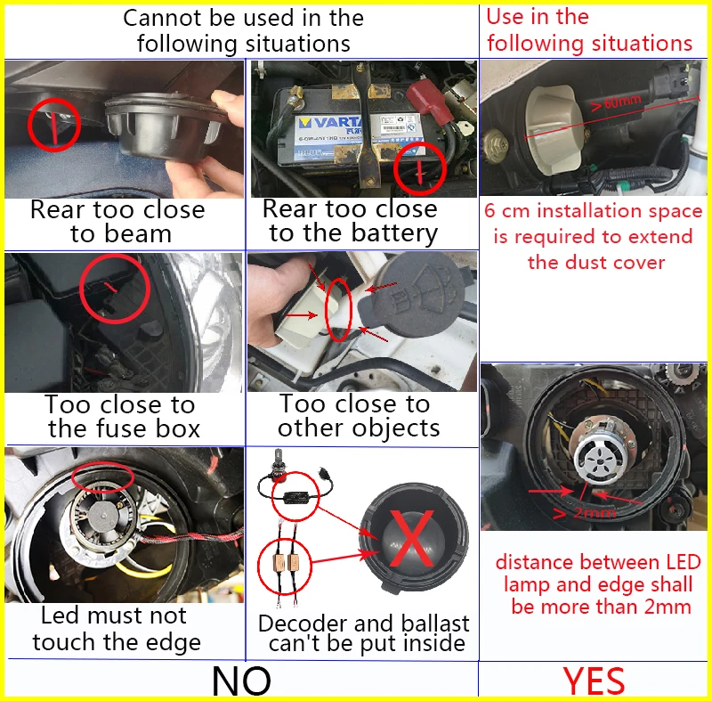 Acessórios para luzes do carro