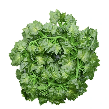 

12pcs Artificial Leaves Decor Vivid Vine Rattan Leaf Grass Plants Grape Leaves With 12pcs Palm Leaf For Home Garden Party Decor