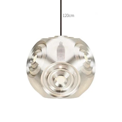 silver Italian design Stainless steel ball droplight Irregular geometric shadow pendant lighting Space ball hanging lamps dining room - Цвет корпуса: silver