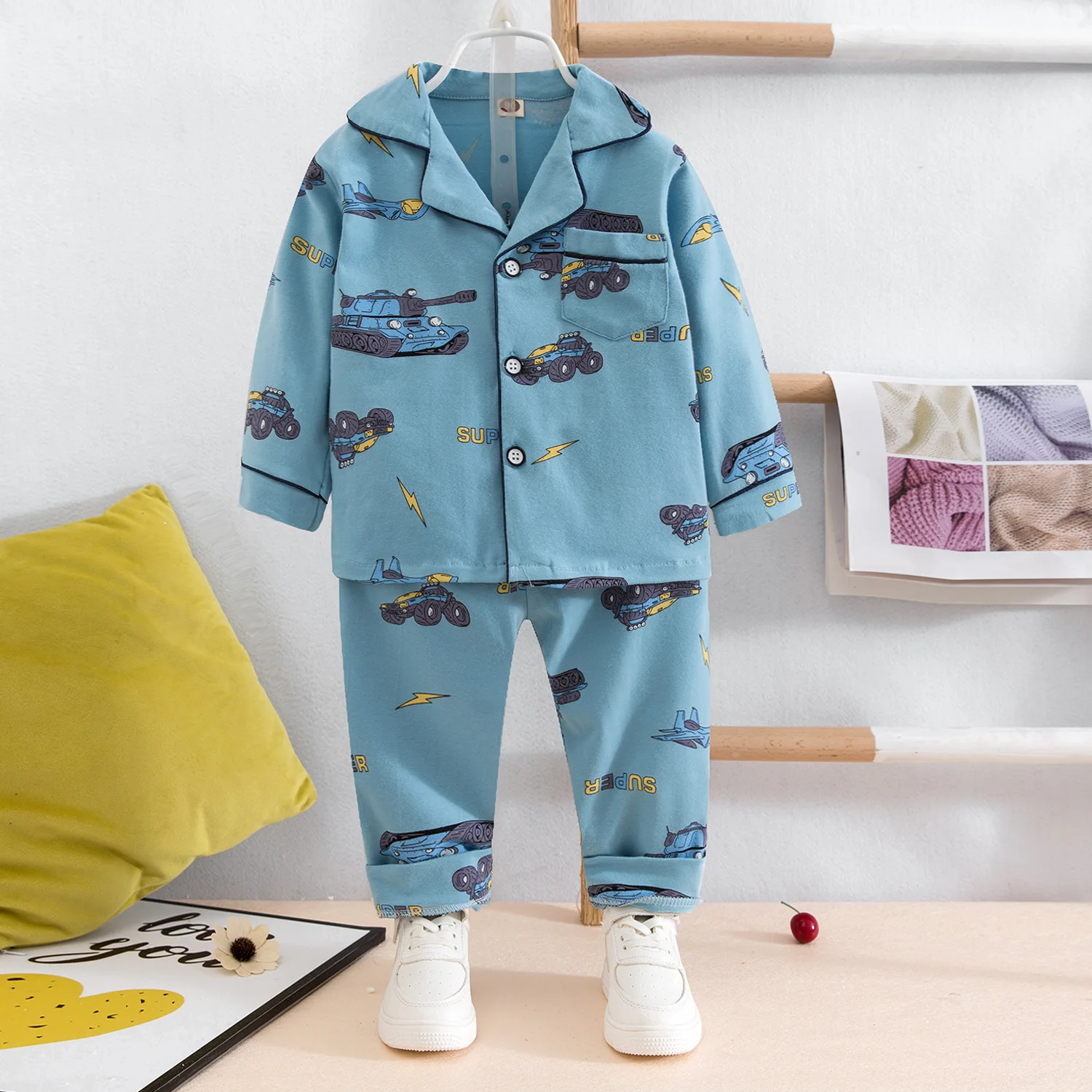 SAILEROAD Children Cartoon Dinosaur Pajamas For Girls Kids Animal Printed Pyjamas Girls Pajamas Child Home Wear Boys Sleepwear custom pajama sets	 Sleepwear & Robes