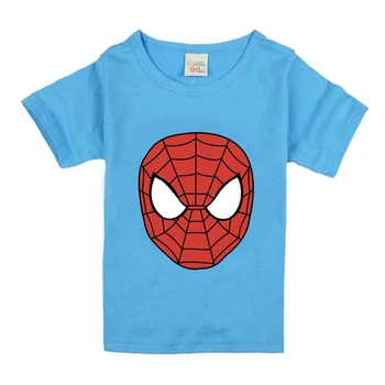 

Batman Superman Cartoon Short Sleeve T-Shirts For Boy Girl Top For Kids Spiderman Iron Man Lovely Print Children cotton T-Shirts