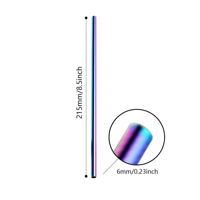 Многоразовые, для питья соломенная соломка из нержавеющей стали аксессуары для бара металлическая соломинки с чистящей щеткой для вечерние дома - Цвет: 1pc C