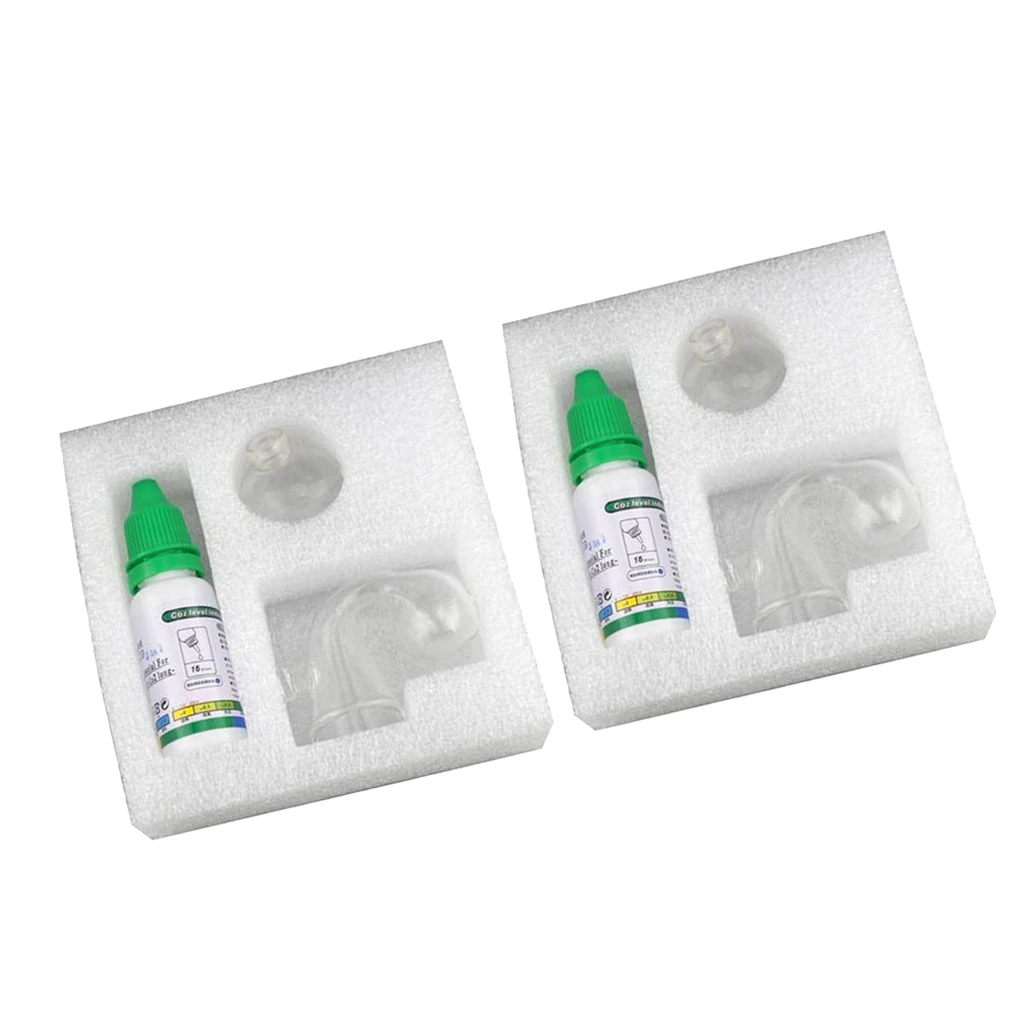 2 Pack CO2 Glass Drop Checker Test , Real time for Indicator Drop Checker