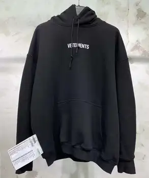 

Street Wear Vetements Hoodie Men Women 1:1 Embroidery Vetements Pullover Big Tag Hip Hop Fashion Vetement Sweatshirts