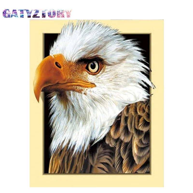 

GATYZTORY 5D DIY Diamond Embroidery animals eagle Picture of Rhinestones Diamond Painting Cross Stitch Needlework Decor