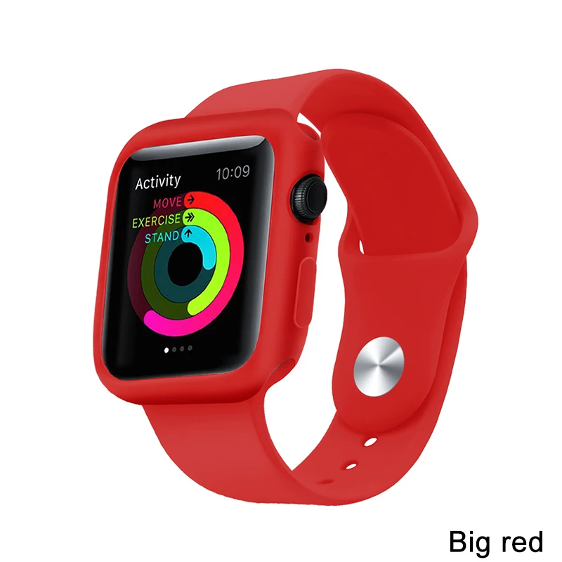 Big Red Чехол для Apple Watch, чехол для Apple watch 5, 4, 44 мм, 40 мм, iWatch, чехол 42 мм, 38 мм, ударопрочный защитный бампер для экрана, Apple watch 3, 2, 1 - Цвет: Big Red