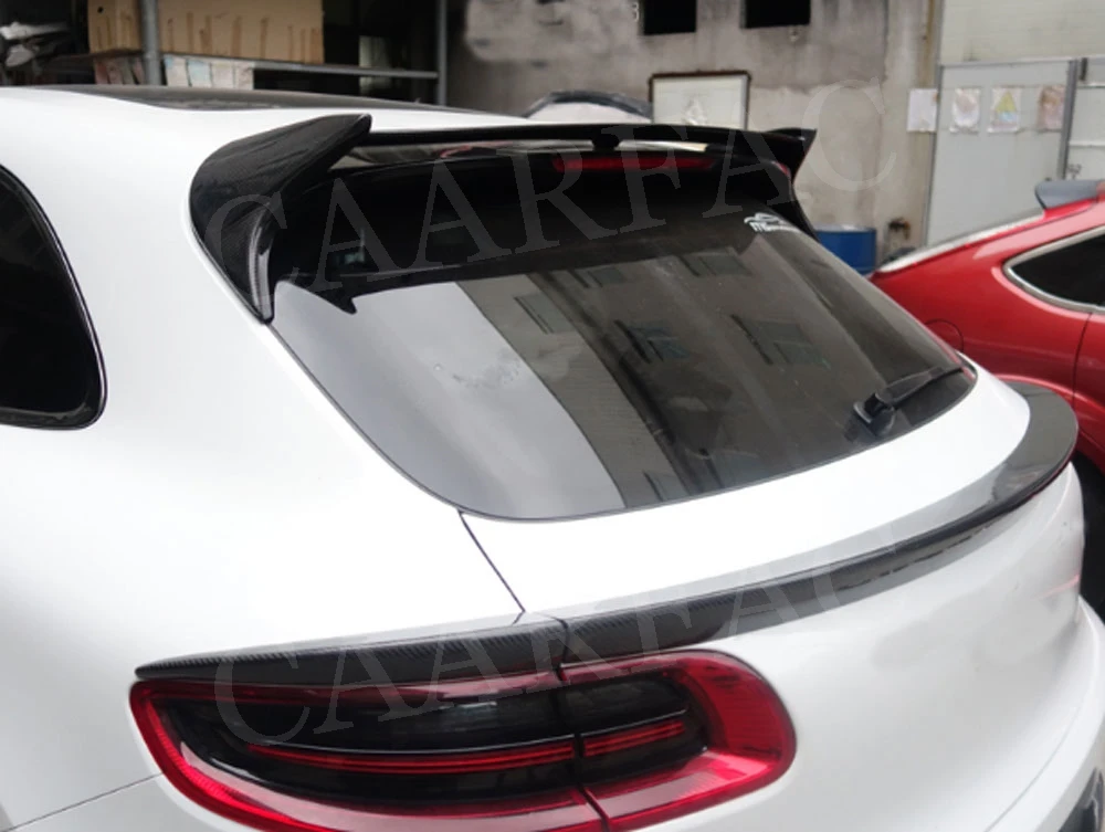 Для Macan задний багажник Средний Спойлер для Porsche Macan спойлер- углеродного волокна/FRP черный ремень багажника крылья 3 шт./компл
