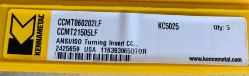 10 шт. KENNAMETAL твердосплавная вставка CCMT060202LF KC5025