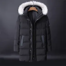 30 C FIT плюс толстый бархат вниз& парка пальто 6XL 7XL 8XL 9XL бренд сохраняет тепло зимняя куртка мужская ветровка