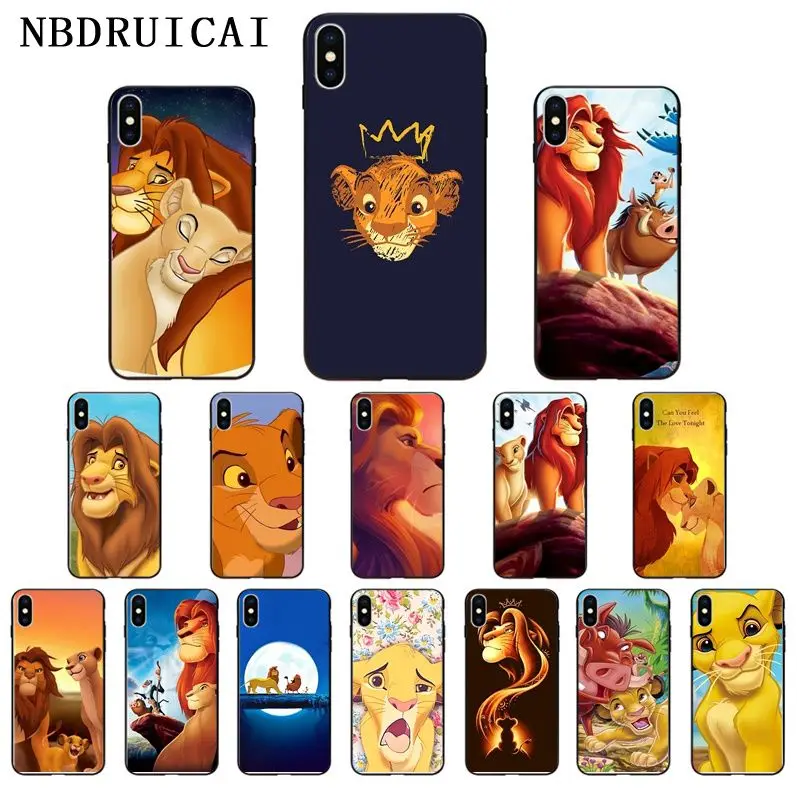 NBDRUICAI/мягкий силиконовый чехол для телефона из ТПУ с изображением короля льва iPhone