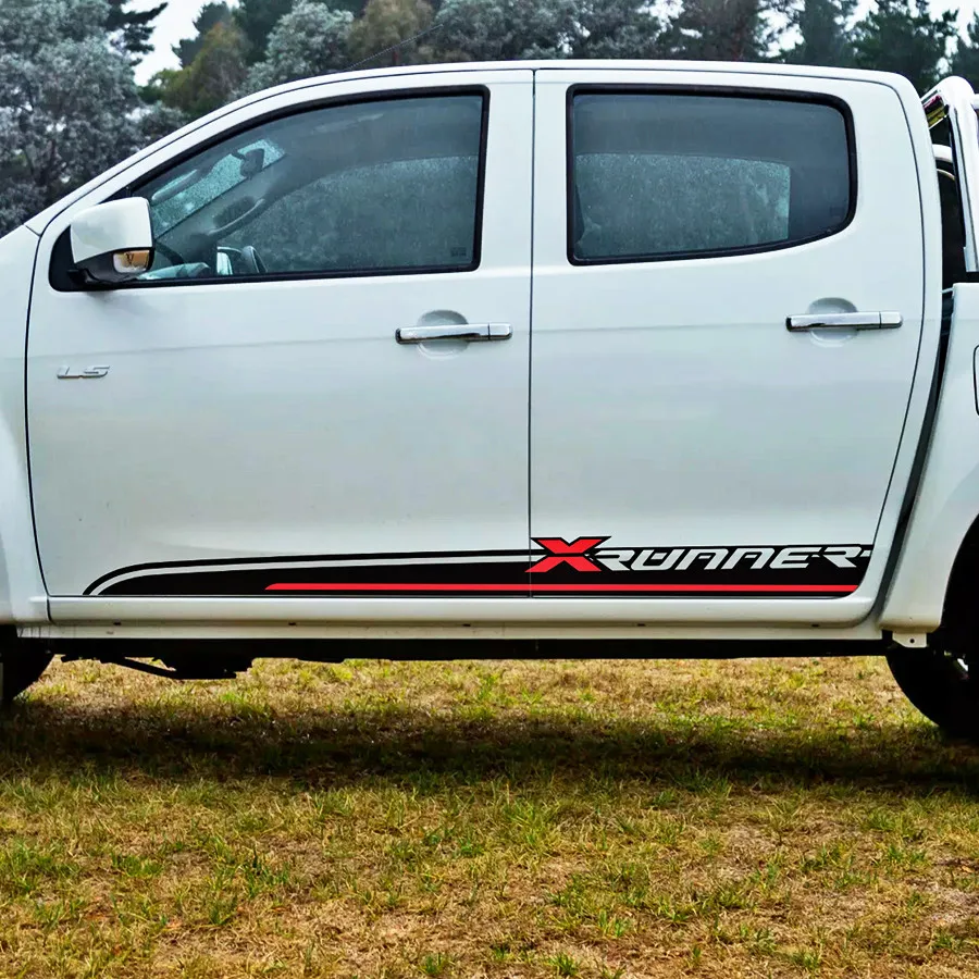 Автомобильная наружная xrunner Боковая дверь крутая полоса графическая виниловая Автомобильная наклейка для isuzu dmax X RUNER