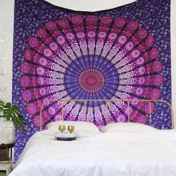 

Indian Mandala Tapestry Hippie House Decorative Wall Hanging Bohemia Beach Mat Yoga Mat Bedspread Tablecloth 210x148CM