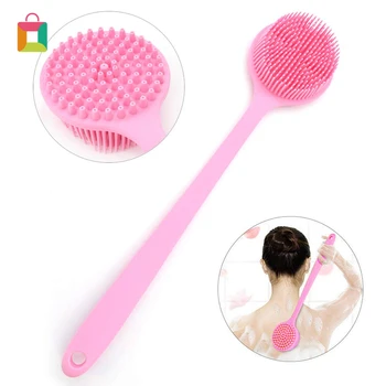 

1Pcs Beautiful Long Handle Bath Brush Body Brush Silicone Bath Brush Soft Bristles Strong Cleaning Scrubber Cozy