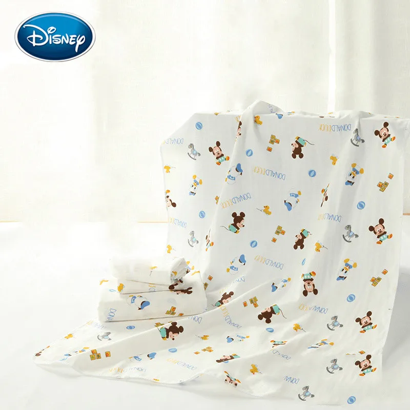 Дисней 1 шт. детское полотенце Микки Минни хлопковое Марлевое банное мягкое для