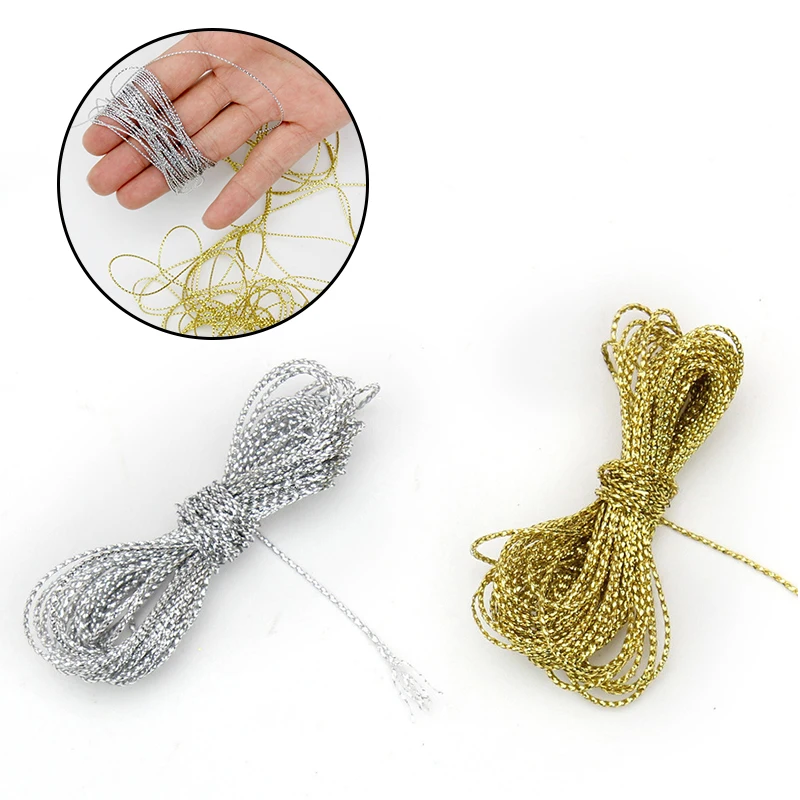 Red Gold String For Trademark Jewelry Bracelet Twine Tag Tassel Making Crafts Gift Thread For Wedding Christmas 20M 1Mm Rope