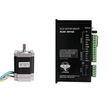 

Brushless DC Motor 57BLF02 125W 24V 3000RPM 3PHASE DRIVER BLDC-8015A Router Milling Car CNC