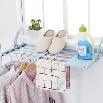 

Foldable Multi-function Balcony Clotheshorse Clothes Telescopic Drying Rack Towel Holder 1PCS Home Practical Dry Clothes Tools