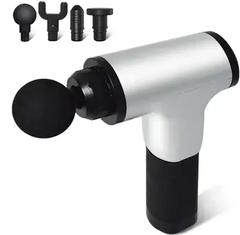

Muscle Massage Gun Portable Handheld Electric Body Neck Pain Relief Massager Tool Machine 4 Therapy Heads Vibration Cordless