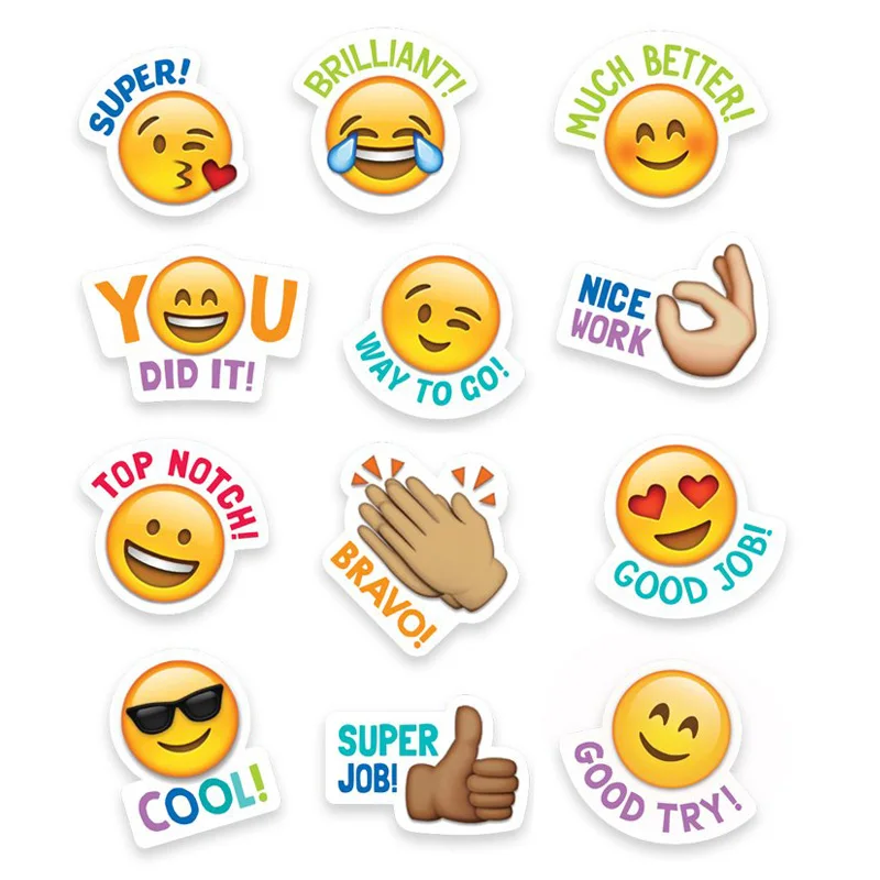 500pcs/roll cute stickers journal scrapbooking smiley face “good job” teacher reward sticker for student stationery supply