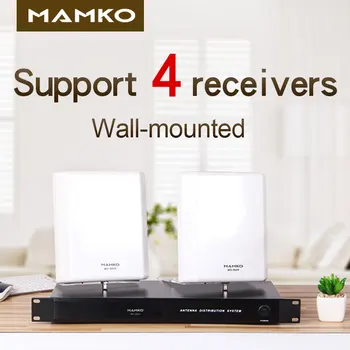 

MAMKO 4 channels Wall-mounted Signal Amplifier Antenna Distribution system Antenna Amplifier for UHF wireless microphone MD-8604
