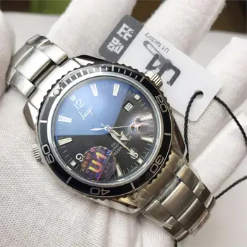 

Men's 40mm Watch 316L Stainless Steel Case Aluminum Bezel Calendar Hands AAA Automatic Mechanical Watch free delivery