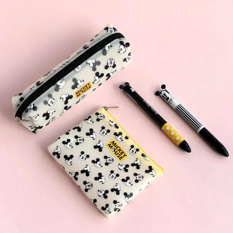 

1 pc Disney Mickey Minnie Mouse portable cute coin purse multi-purpose storage pencil bag cartoon purse handbag Pencil case