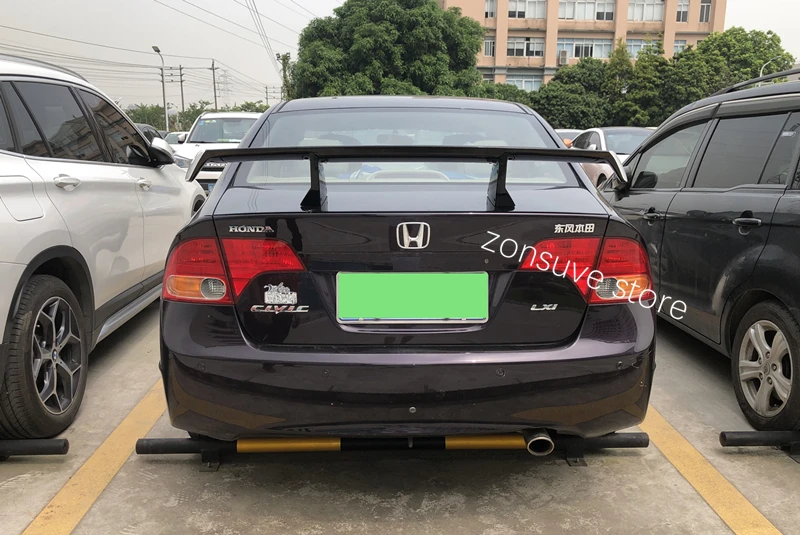 Использовать для honda civic спойлер 2006 07 08 09 10 11 лет ABS пластик Материал заднее декоративное крыло EX стиль GT Спортивные Аксессуары