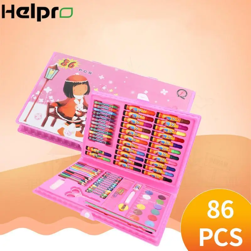 Helpro 86/168 шт кисти карандаши акварельные ручки Канцелярский набор инструменты для
