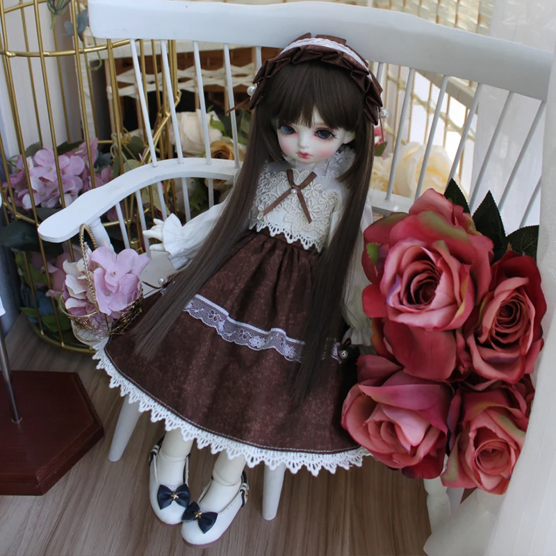 1/6 1/4 1/3 BJD платье Кукла простое платье+ украшение для волос для 1/6 1/4 1/3 BJD Blyth платье кукла аксессуары