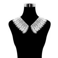 Вышивка шеи воротник diy поддельные съемные воротники водорастворимые Женская бутоньерка трехмерные кружевные аксессуары