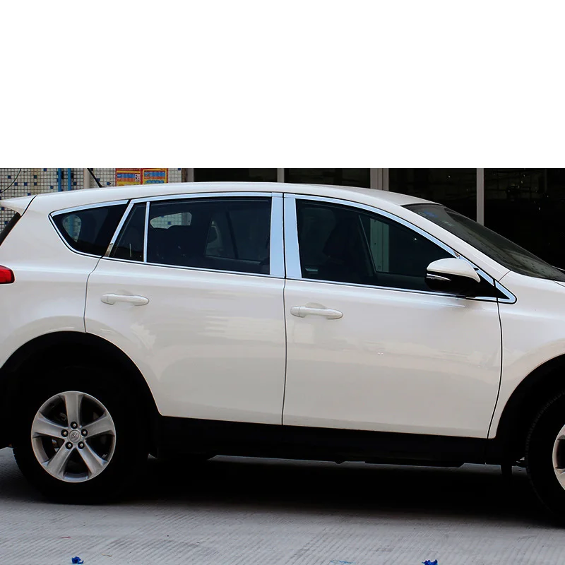 Lsrtw2017 для Toyota Rav4 окна автомобиля столба хром Декоративные интерьерные аксессуары 2013