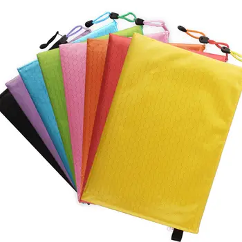 

File Holder A4 Hexagon Geometric Pocket Waterproof Information Subject Bag Oxford Cloth Zipper Canvas Books Prenatal Bag