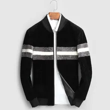 Real Fur Coat Men Sheep Shearing Winter Coat Men Wool Coat Korean Baseball Jacket for Mens Clothing Casaco 17094 YY1129