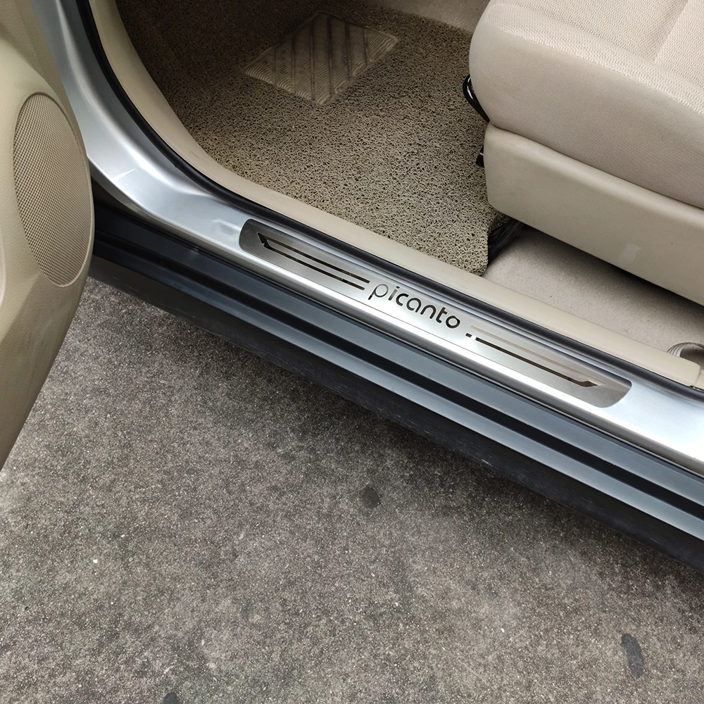 Для Kia Picanto, авто аксессуары, нержавеющая сталь, дверный порог, Стайлинг, автомобильная педаль, накладка, защита, 2013