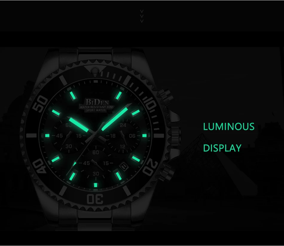 BIDEN 0163 Luxuries Watch for Men 7