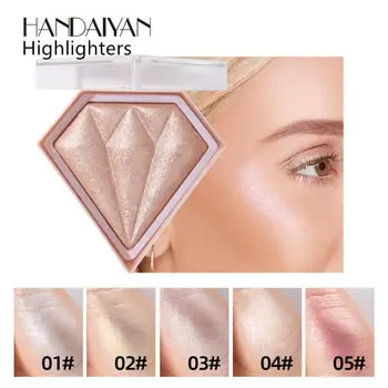 

1 Box Of Diamond Highlight Powder To Brighten The Complexion Waterproof Highlighters Long-lasting Oil Control Concealer